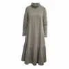 Frock Tales Women's Frock Midi Dress With Pockets In Mid Grey In Grey
