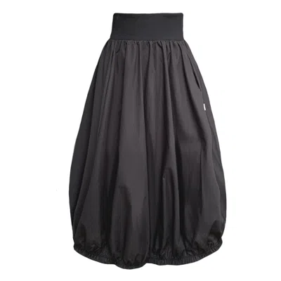 Frock Tales Women's Green / Black Ram Parachute Skirt In Black In Green/black