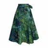 Frock Tales Women's Green / Blue Meyer Forest Wrap Midi Skirt With Pockets In Green/blue