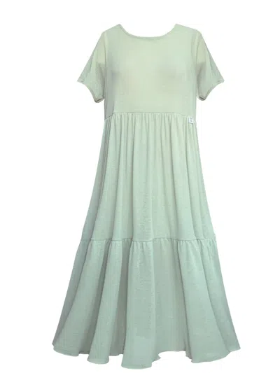 Frock Tales Women's Green Juniper Sheer Midaxi Dress In Mint