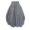 Frock Tales Women's Grey / White Enoki Puffball Skirt In Grey Polka Dot