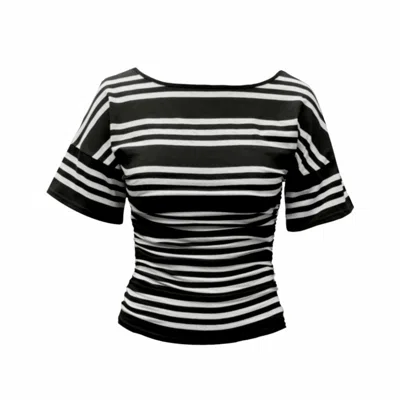 Frock Tales Women's Marina Top In Black Stripe