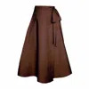 Frock Tales Women's Meyer Wrap Midi Skirt In Chocolate Brown With Pockets In Brown