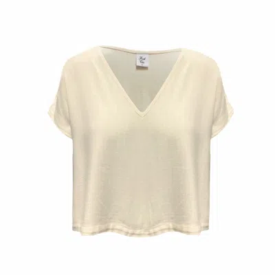 Frock Tales Women's Neutrals Jetty Top In Cream In White