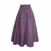 Frock Tales Women's Pink / Purple Orchid Midi Skirt With Pockets In Pale Grape In Pink/purple