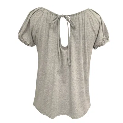 Frock Tales Women's Posey Gathered Top In Grey Marl