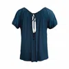 Frock Tales Women's Posey Gathered Top In Petrol Blue In Blue