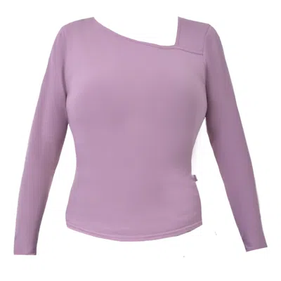 Frock Tales Women's Purple Avalon Asymmetric Top In Black Lilac