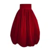 Frock Tales Women's Red Enoki Puffball Skirt In Burgundy In Red
