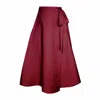 Frock Tales Women's Red Meyer Wrap Midi Skirt In Wine With Pockets In Red
