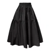 Frock Tales Women's Tahiti Midi Skirt With Pockets In Black