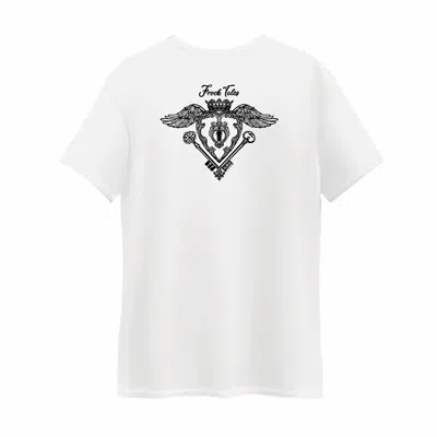 Frock Tales Women's White  Heart Printed Organic Tee