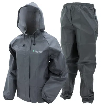 Frogg Toggs Kids' Youth  Ultra-lite2 Suit Hooded Rain Jacket In Gray