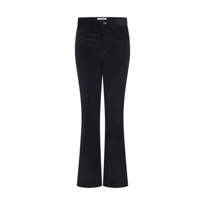 Frolickers Women's Blue Corduroy Flare Trouser - Navy