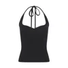 Frolickers Women's Sweetheart Top - Convertible Halter & Asymmetric - Black In Black