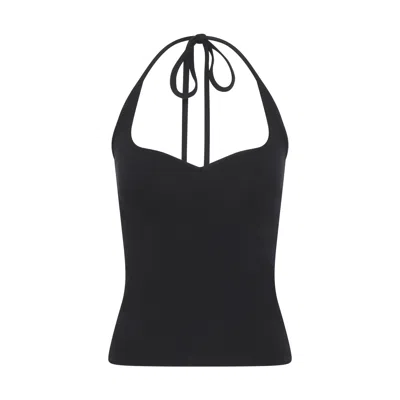 Frolickers Women's Sweetheart Top - Convertible Halter & Asymmetric - Black