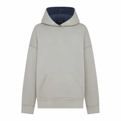 Frolickers Women's Reversible Heavyweight Grey Hoodie - Pebble & Charcoal
