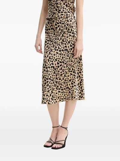 From Future Animal Print Midi Skirt