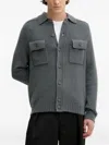 From Future Buttoned Pocket Cardigan In Gray