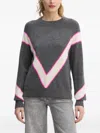 From Future Chevron-pattern Cashmere Sweater In Gray