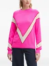 From Future Chevron-pattern Cashmere Sweater In Pink