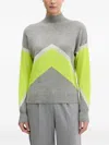 From Future Chevron-pattern Roll-neck Sweater In Gray
