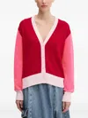 From Future Colourblock Cardigan In Red