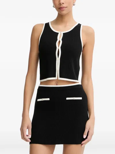 From Future Contrast-trim Top In Black