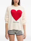 From Future Embroidery-heart Sweater In Neutral