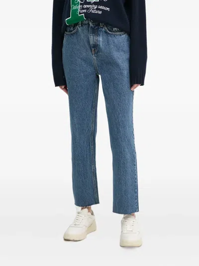 From Future Frayed Cotton Jeans In Blue