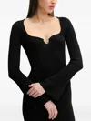 From Future Heart-detail Dress In Black