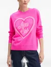 From Future Heart-graphic Sweater In Pink