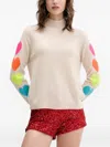 From Future Heart-motif Roll-neck Sweater In Neutral