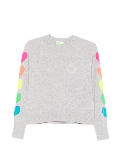 From Future Heart-intarsia Raglan-sleeve Sweater In White