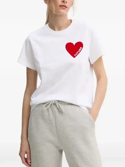 From Future Heart-motif T-shirt In White