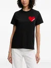 From Future Heart-patch T-shirt In Black