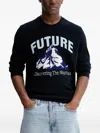 From Future Mountain-graphic Sweater In Blue