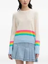 From Future Rainbow-stripe Sweater In White