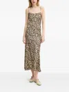 From Future Spaghetti-strap Animal-print Dress In Multi