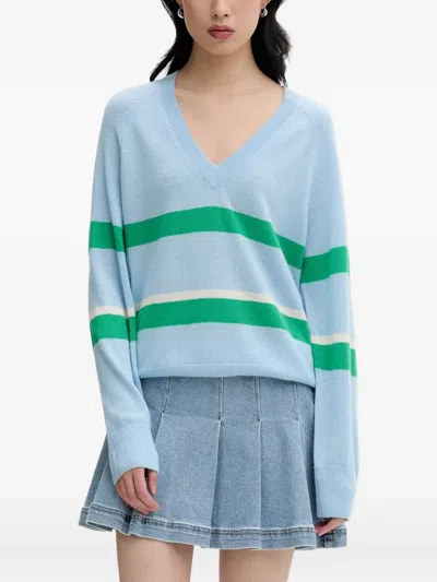 From Future Striped Sweater In Blue
