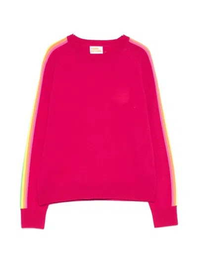 From Future Stripe-detail Sweater In Pink