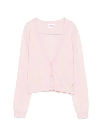 From Future V-neck Button Cardigan In Pink