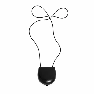 Front Row Shop Women's Atelier Patina Leather Necklace-black