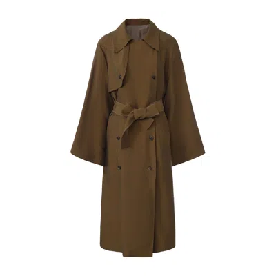 Front Row Shop Women's Brown Drift Trench Hazel In Multi