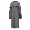 Front Row Shop Women's Grey Opera Cape Maxi Dress In Gray