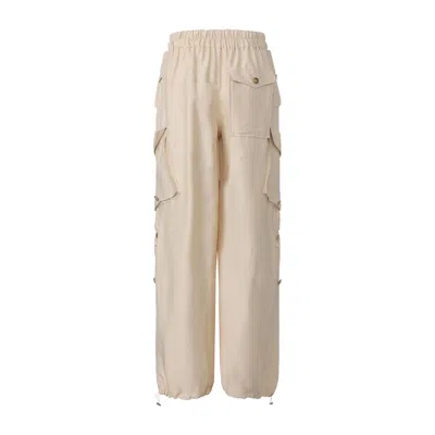 Front Row Shop Women's Neutrals Ibiza Double Waist Trousers Ivory In Brown