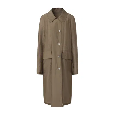 Front Row Shop Women's Zephy Trench Hay Green In Brown