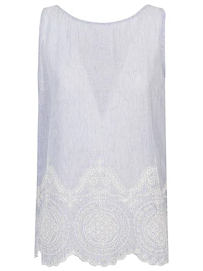 Front Street 8 Embroidered Cotton Top