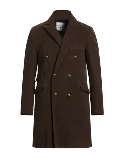 Front Street 8 Man Coat Chocolate Brown Size 38 Cotton