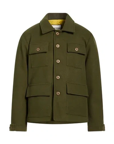 Front Street 8 Man Coat Military Green Size 38 Polyester